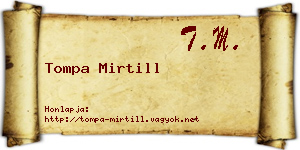 Tompa Mirtill névjegykártya